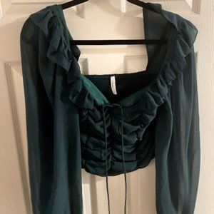Green blouse